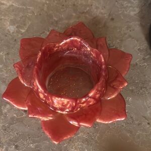 Handcrafted Pink Lotus Tea Light Holder - Sphere Stand